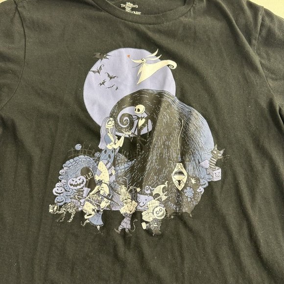 Disney Nightmare Before Christmas Jack Circle Black Men's Graphic T-Shirt Size M - Picture 2 of 8